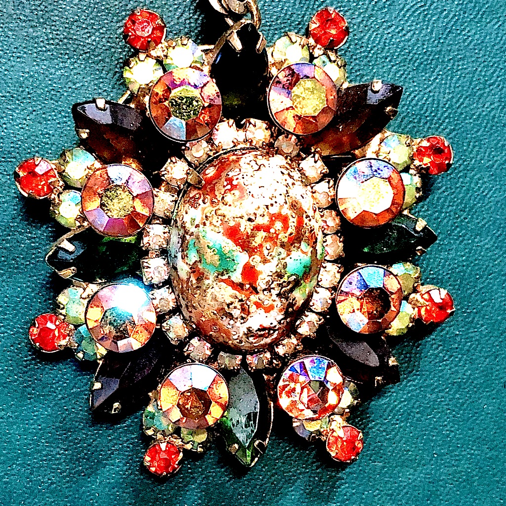 Juliana Delizza & Elster D&E Easter Egg Brooch Pin Pendant Vintage